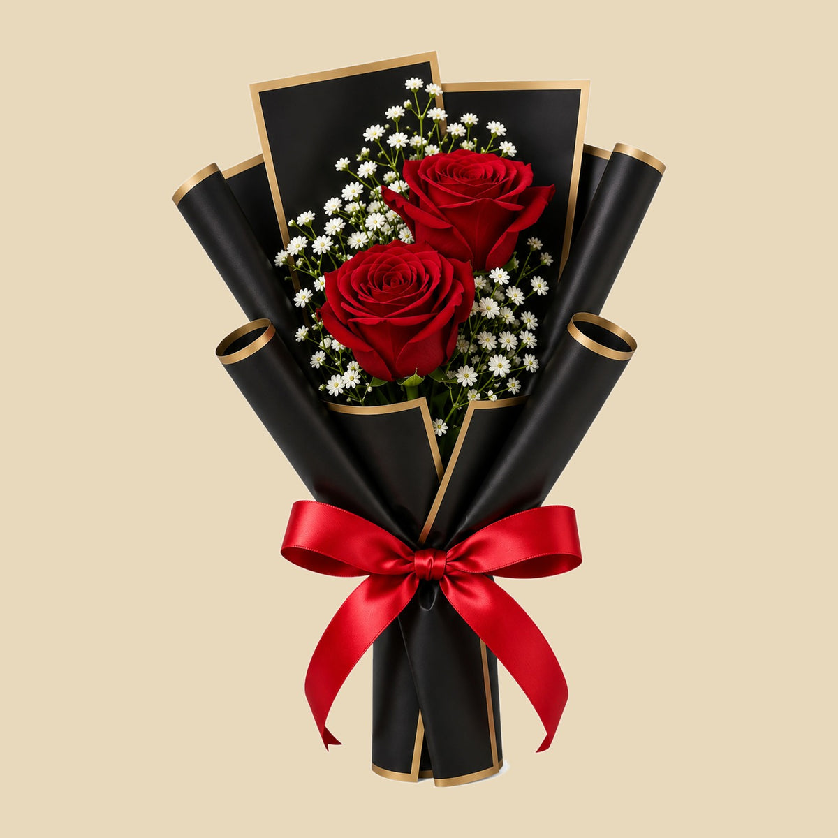 Buquê de 2 Rosas Vermelhas — presente da Floratta em Ribeirão Preto